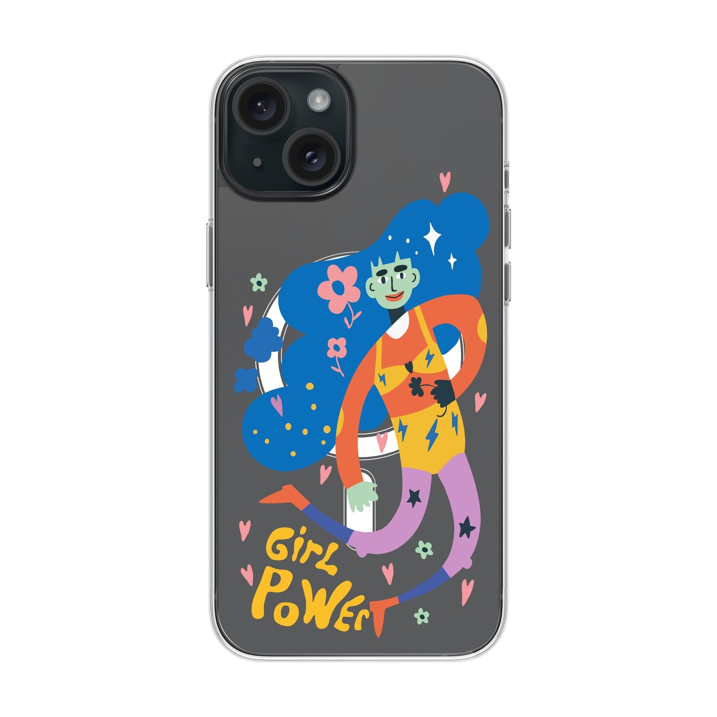 GIRL POWER-iPhone 15 Plus Solid Kılıf MagSafe Özellikli