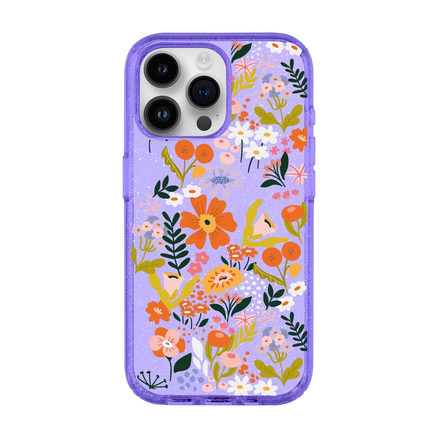 FLOWER-iPhone 14 Pro Max Shiny Kılıf MagSafe Özellikli