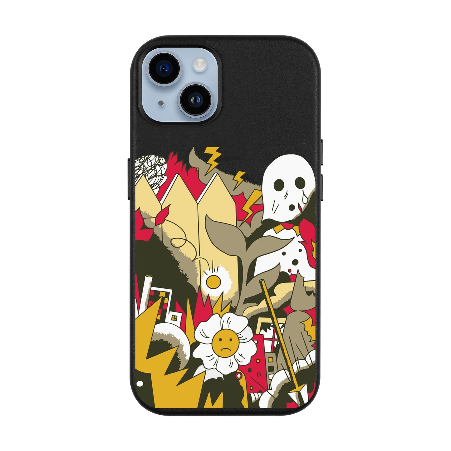 EVERYTHING IS BURNING-iPhone 14 Plus Leather Kılıf MagSafe Özellikli