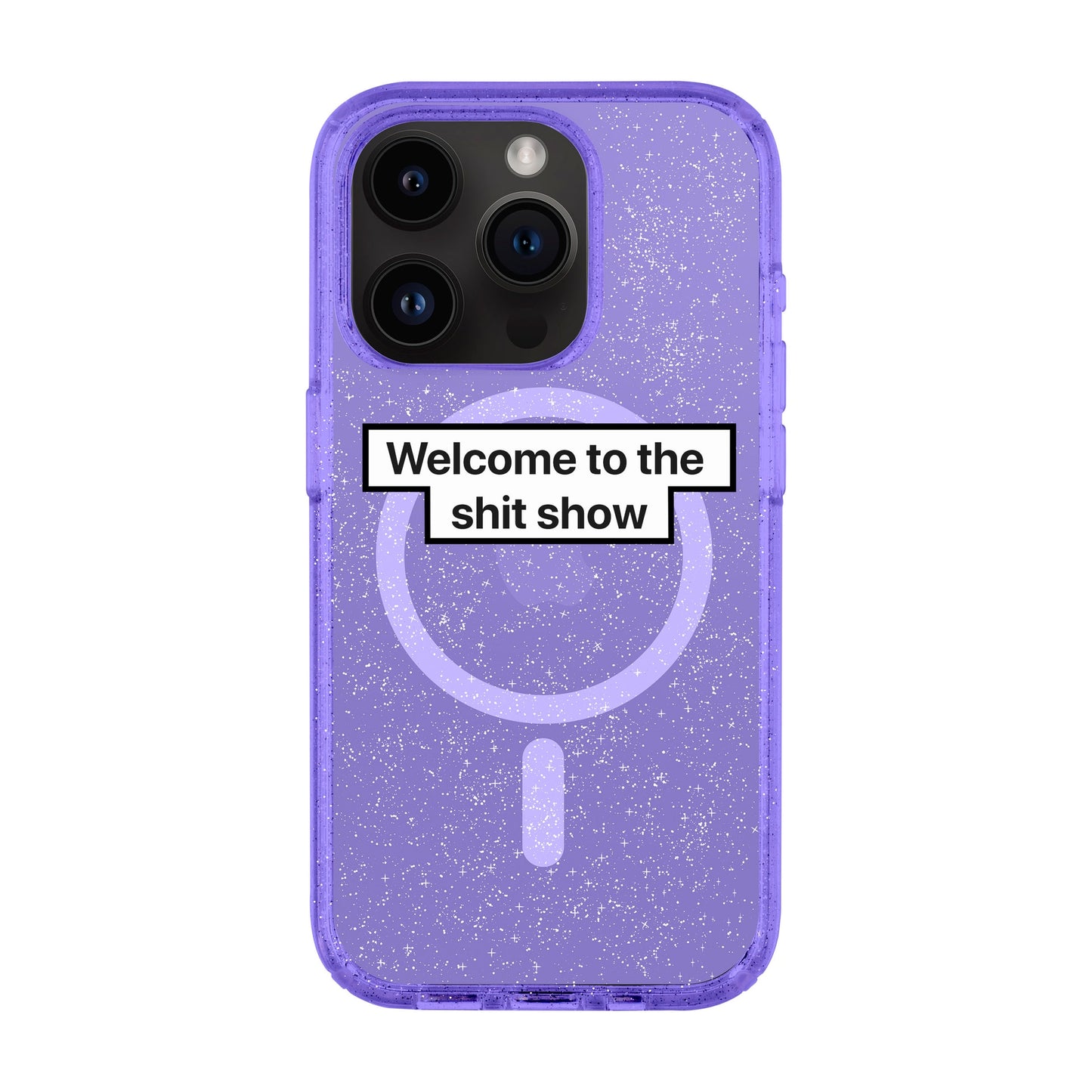 WELCOME-iPhone 14 Pro Shiny Kılıf MagSafe Özellikli