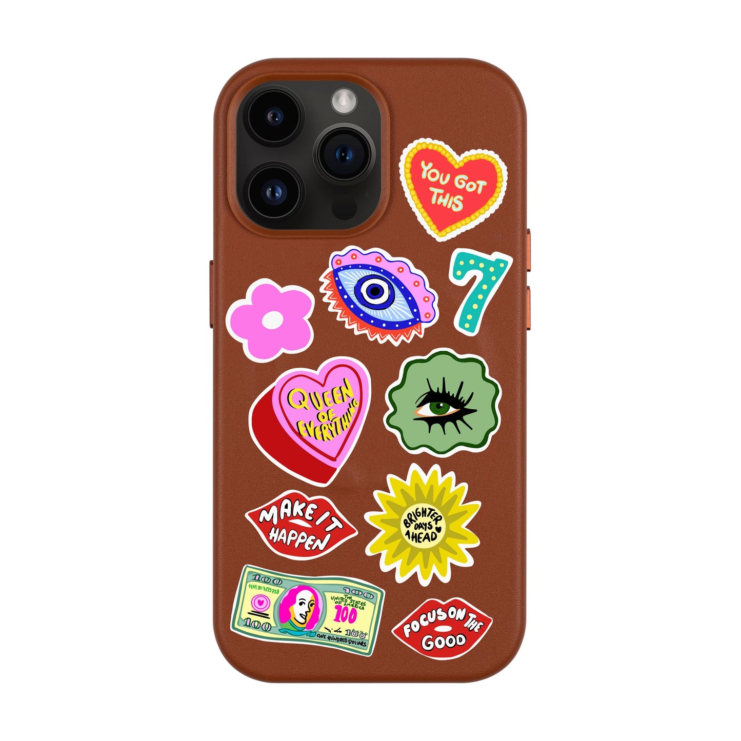 HM STICKERS-iPhone 14 Pro Max Leather Kılıf MagSafe Özellikli