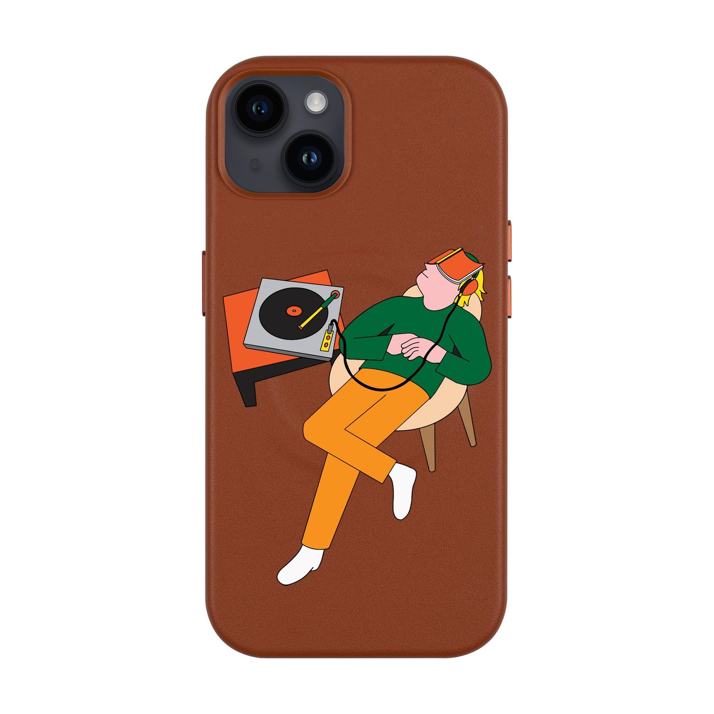 LAZY SUNDAY AFTERNOON-iPhone 14 Plus Leather Kılıf MagSafe Özellikli