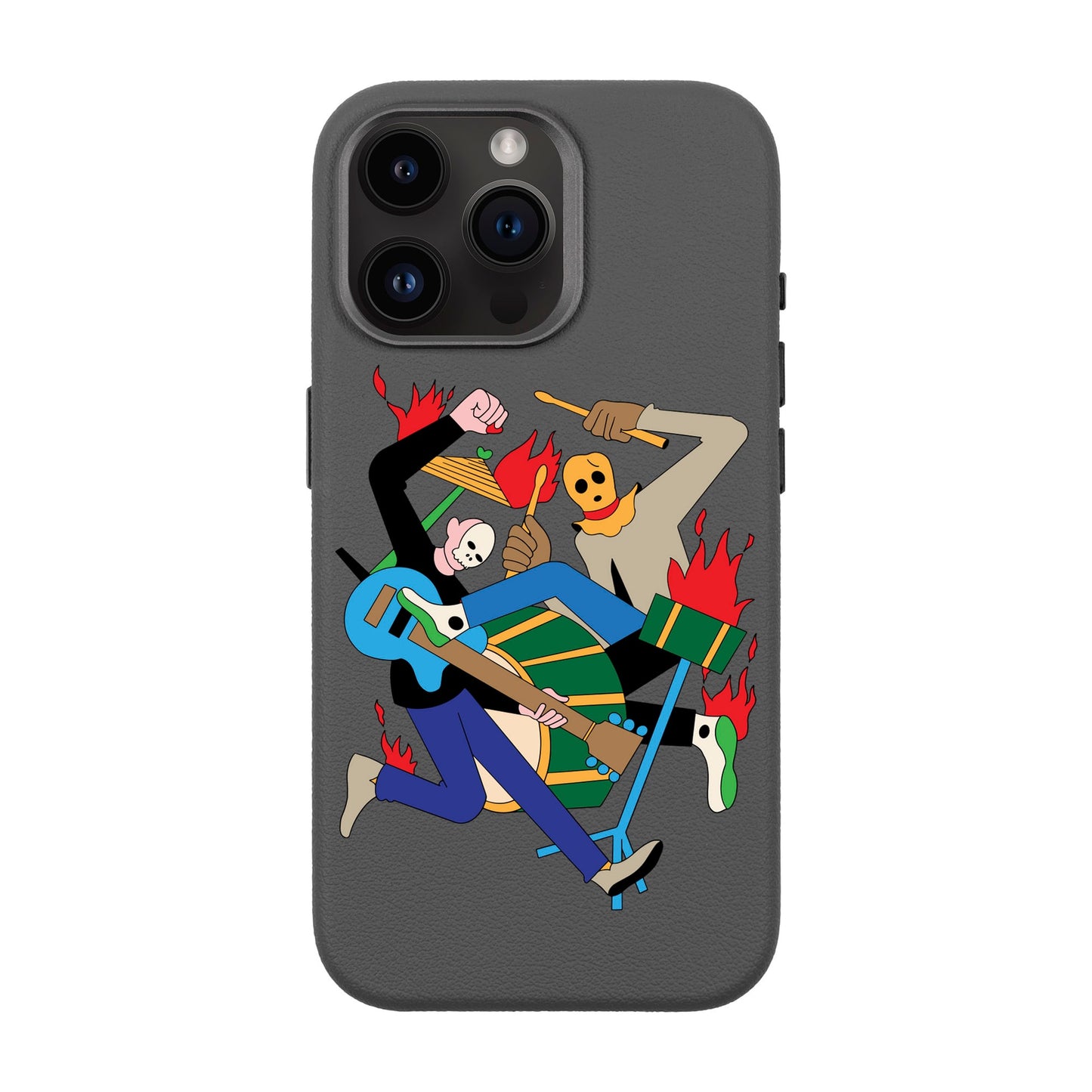MONSTER MASH-iPhone 14 Pro Max Leather Premium Kılıf MagSafe Özellikli
