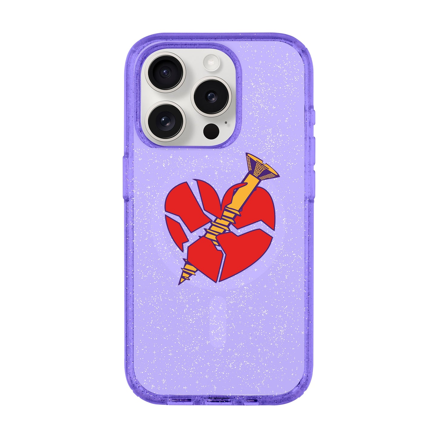 BROKEN HEART-iPhone 15 Pro Shiny Kılıf MagSafe Özellikli
