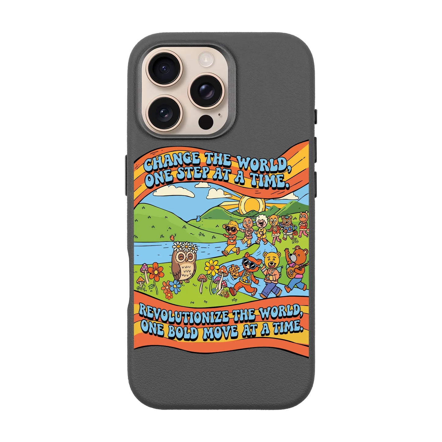 CHANGE THE WORLD-iPhone 16 Pro Max Leather Premium Kılıf MagSafe Özellikli