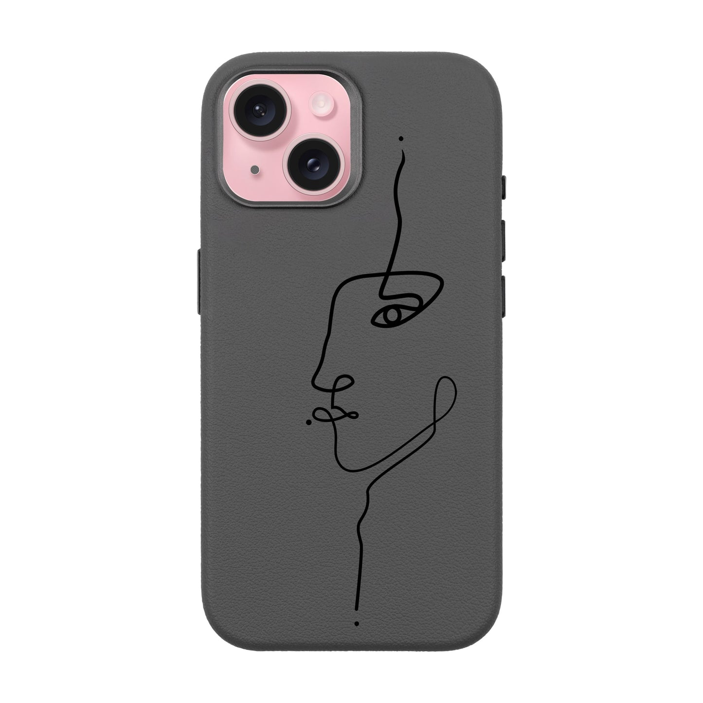 FACE-iPhone 15 Leather Premium Kılıf MagSafe Özellikli
