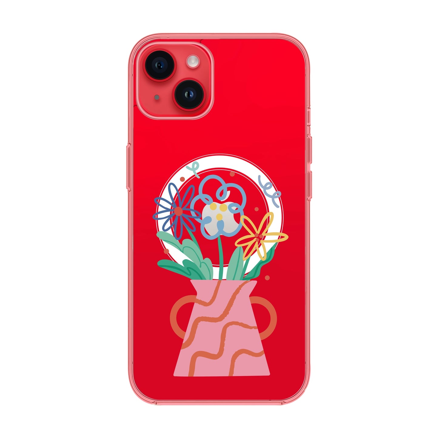 PINK VASE-iPhone 14 Plus Solid Kılıf MagSafe Özellikli