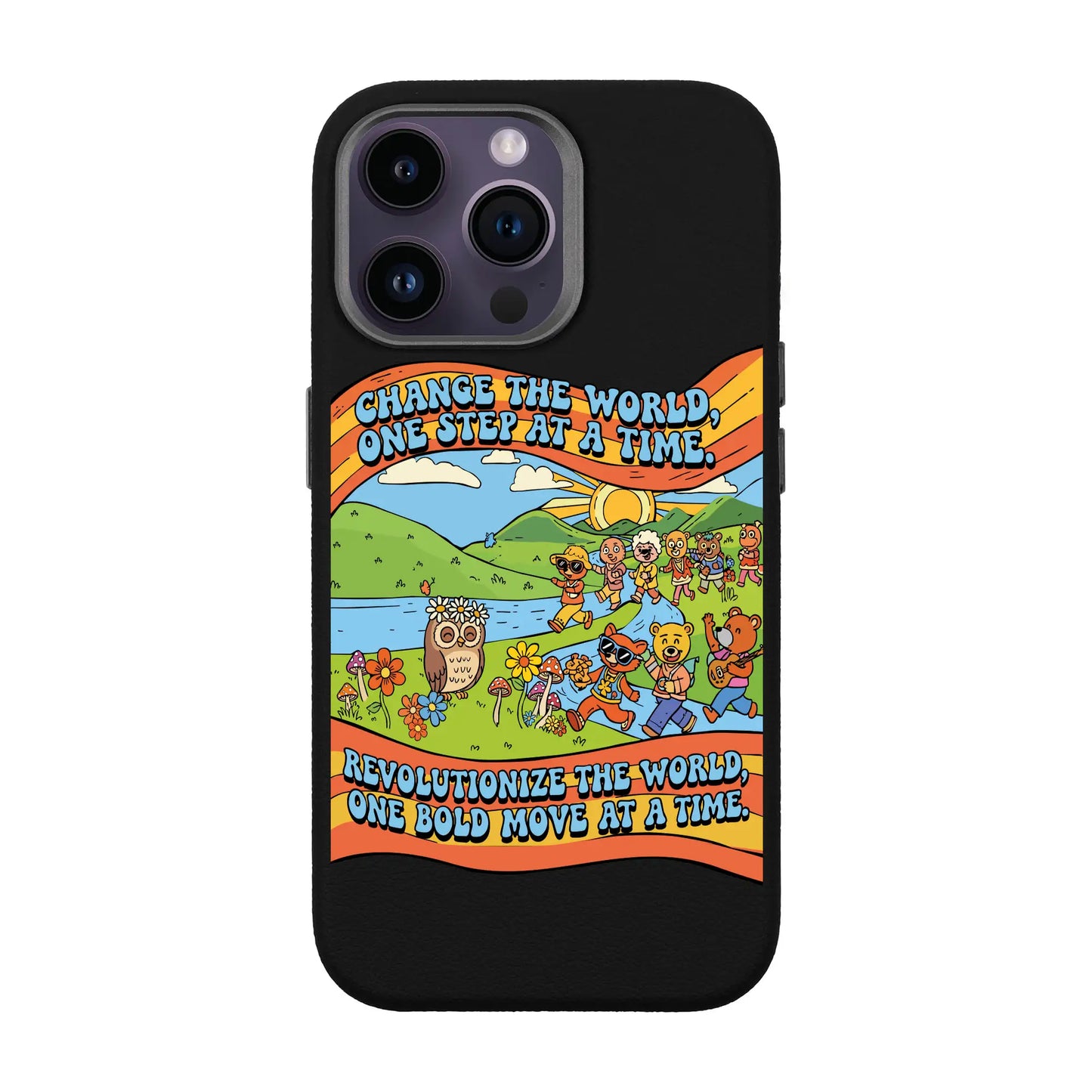 CHANGE THE WORLD-iPhone 14 Pro Max Leather Premium Kılıf MagSafe Özellikli