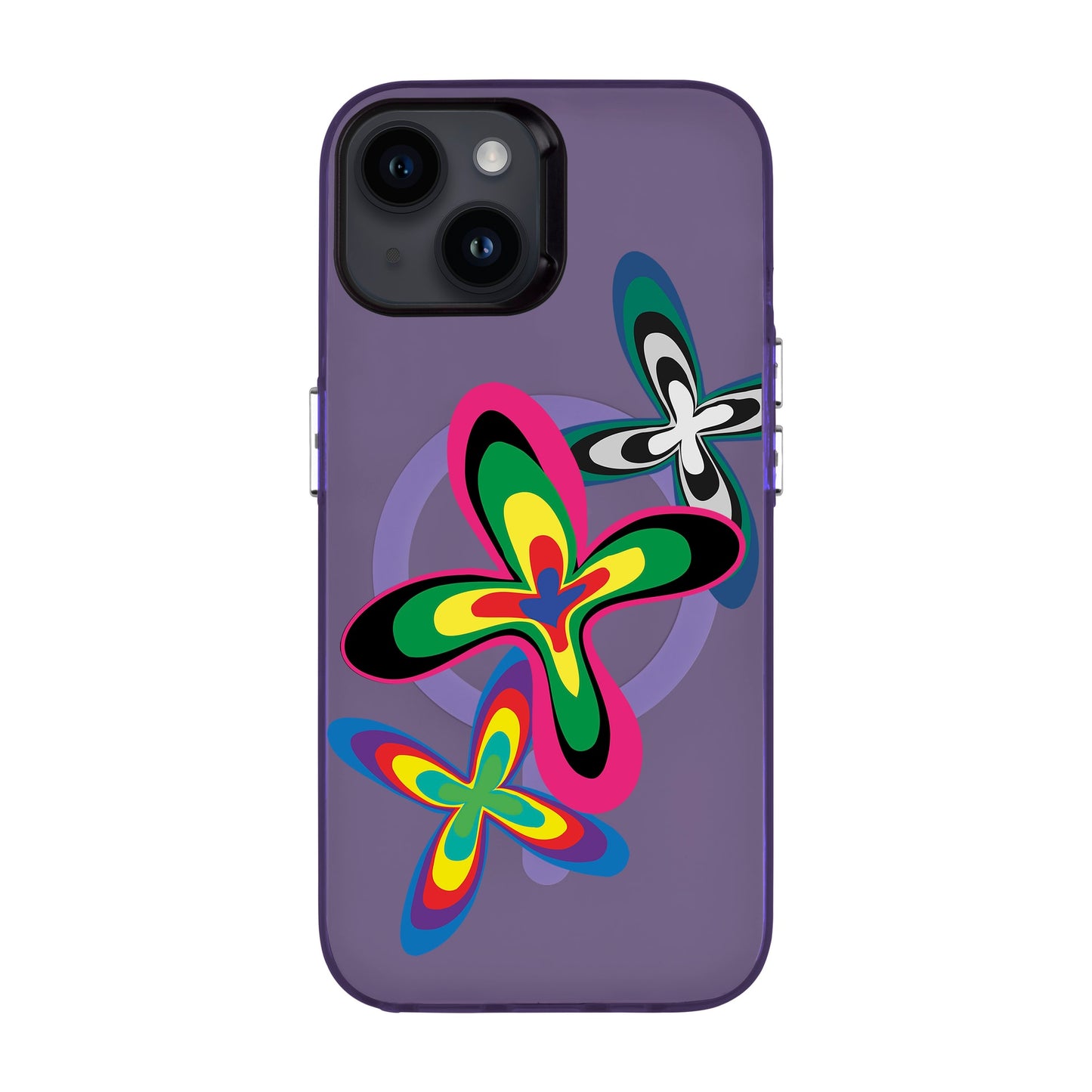 COLOR FLOWER-iPhone 14 Hold Kılıf MagSafe Özellikli