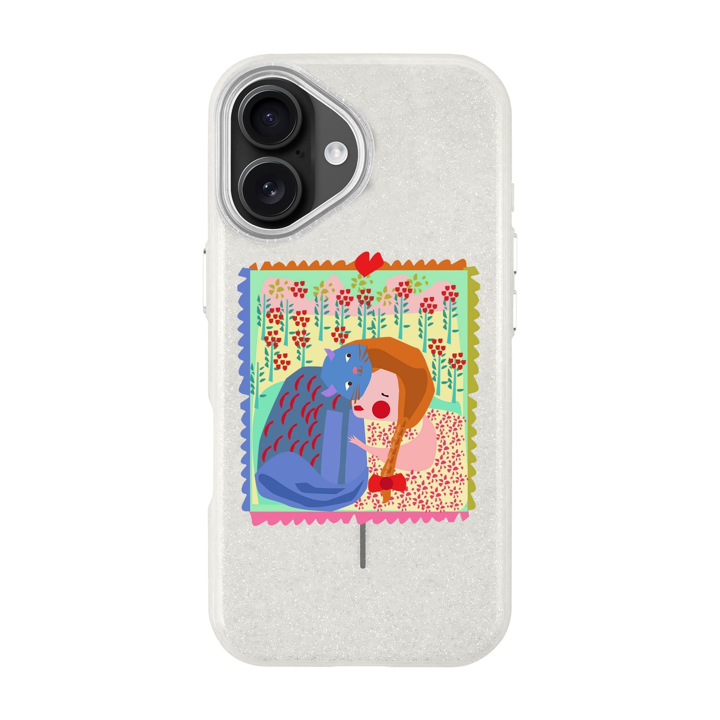 KEDİ POSTA PULU-iPhone 16 Radiant Kılıf MagSafe Özellikli