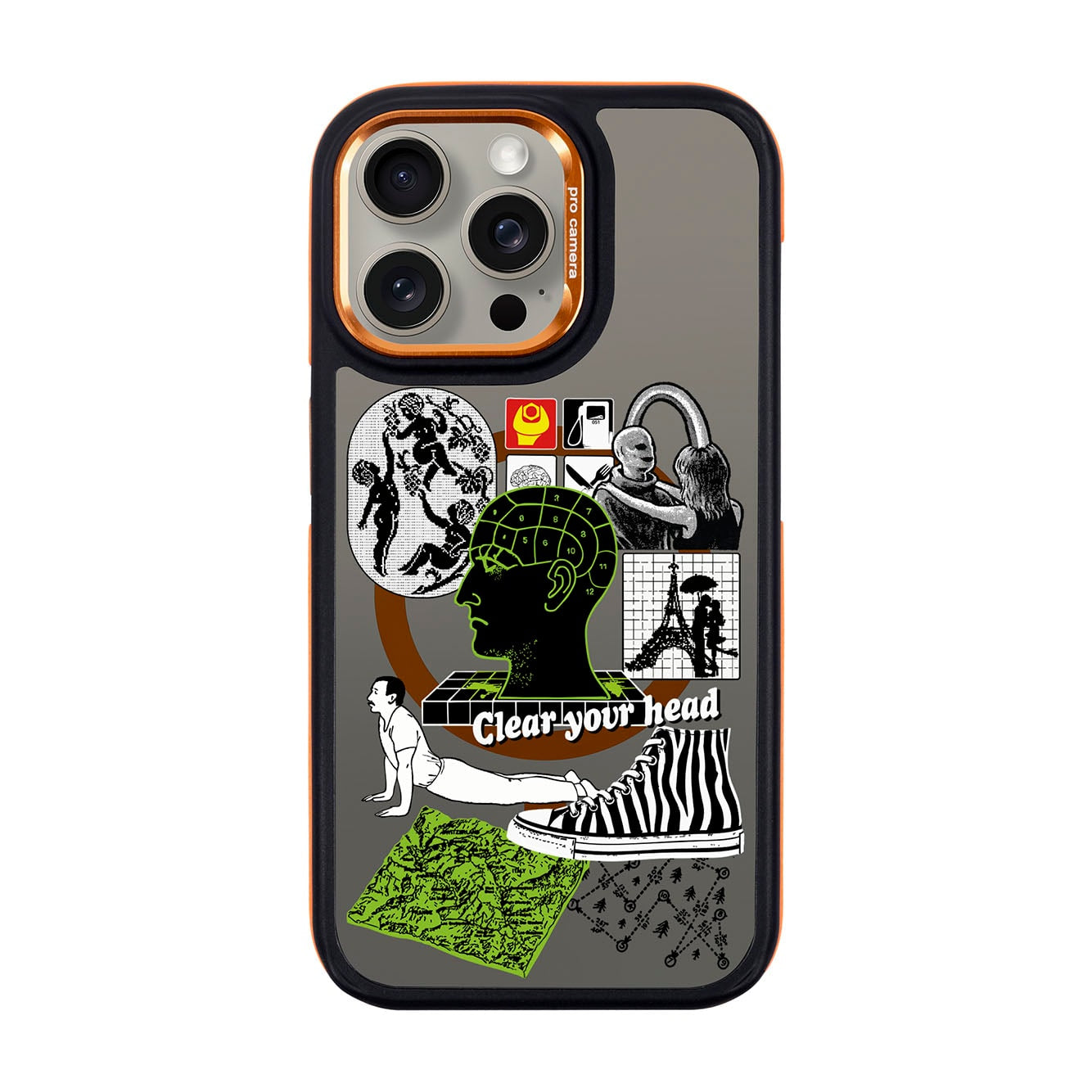 CLEAR YOUR HEAD-iPhone 15 Pro Max Dark Kılıf MagSafe Özellikli