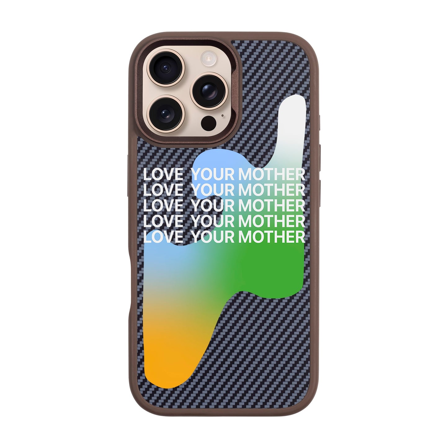 LOVE YOUR MOTHER-iPhone 16 Pro Max Plaid Kılıf MagSafe Özellikli