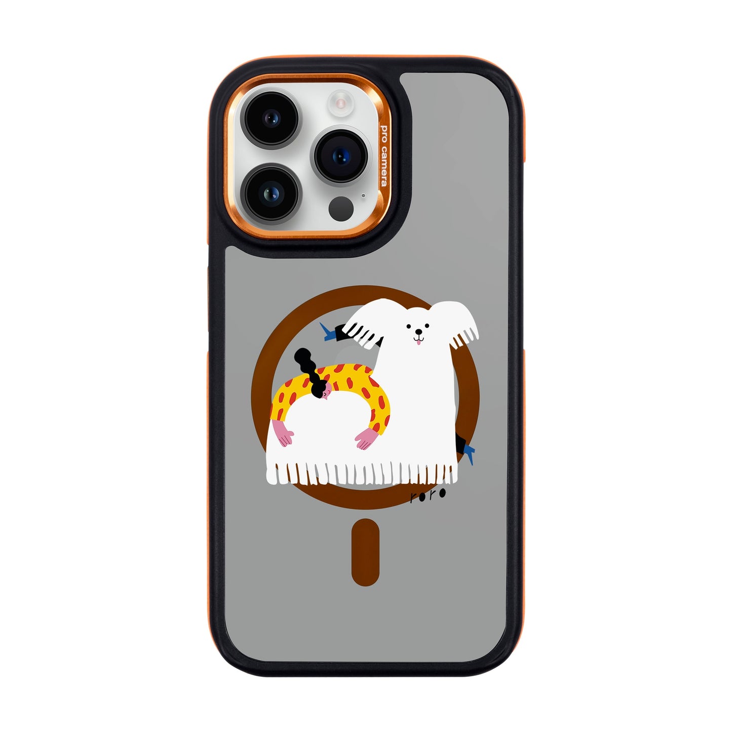 FANCY DOG-iPhone 14 Pro Max Dark Kılıf MagSafe Özellikli