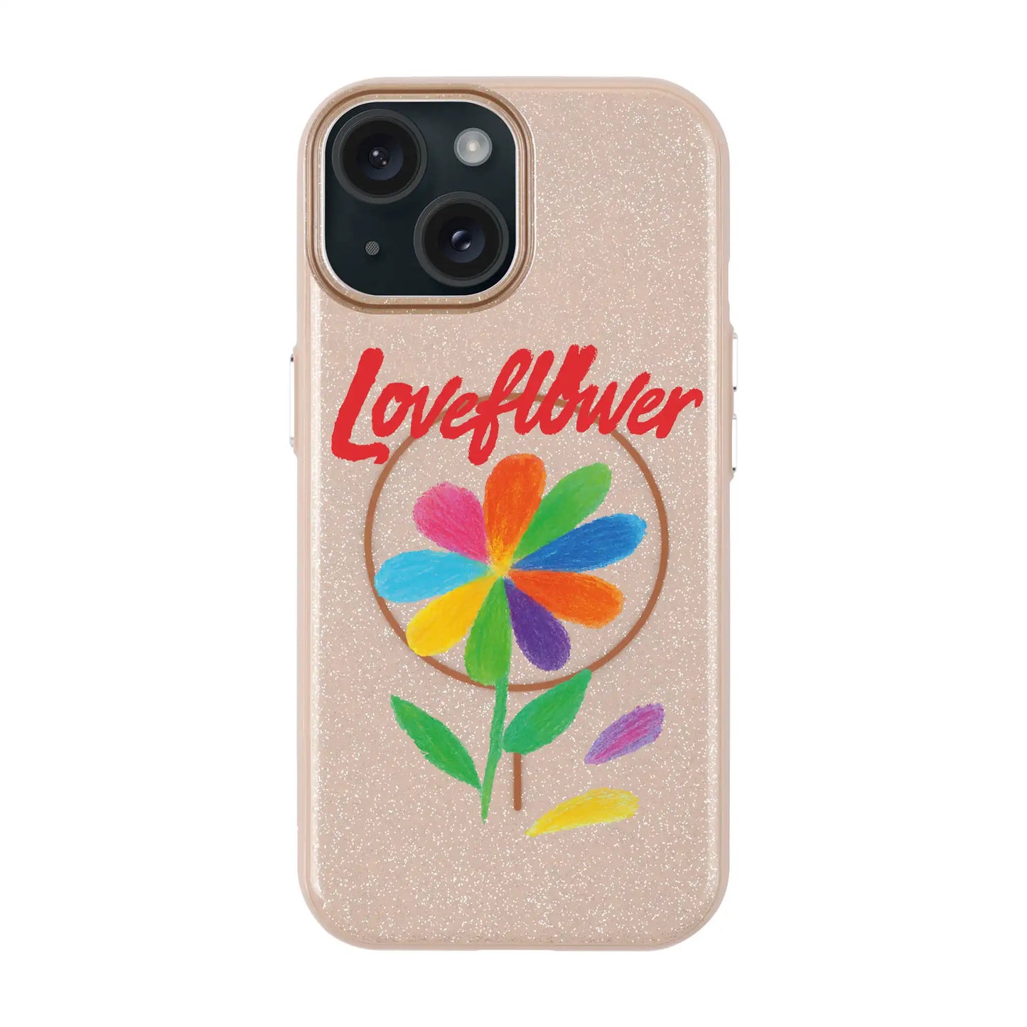 LOVE FLOWER-iPhone 15 Radiant Kılıf MagSafe Özellikli