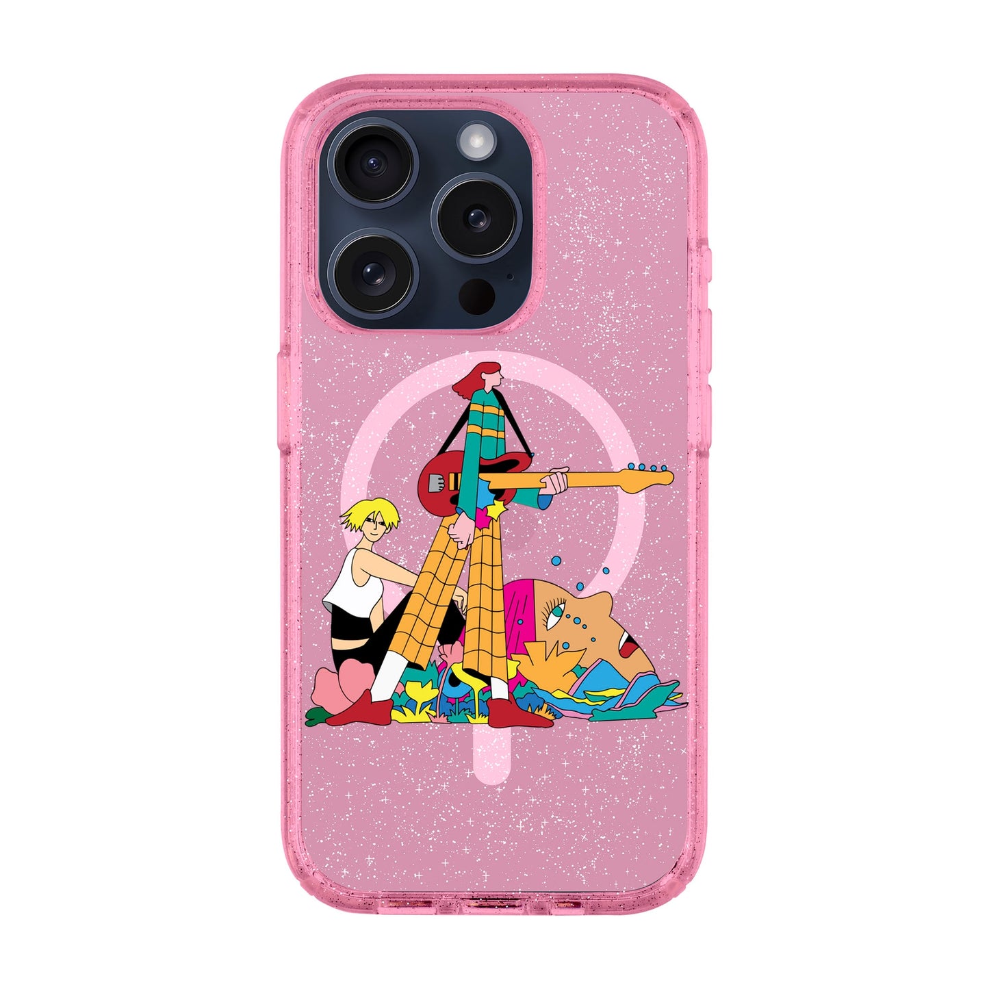HER BAND-iPhone 15 Pro Shiny Kılıf MagSafe Özellikli