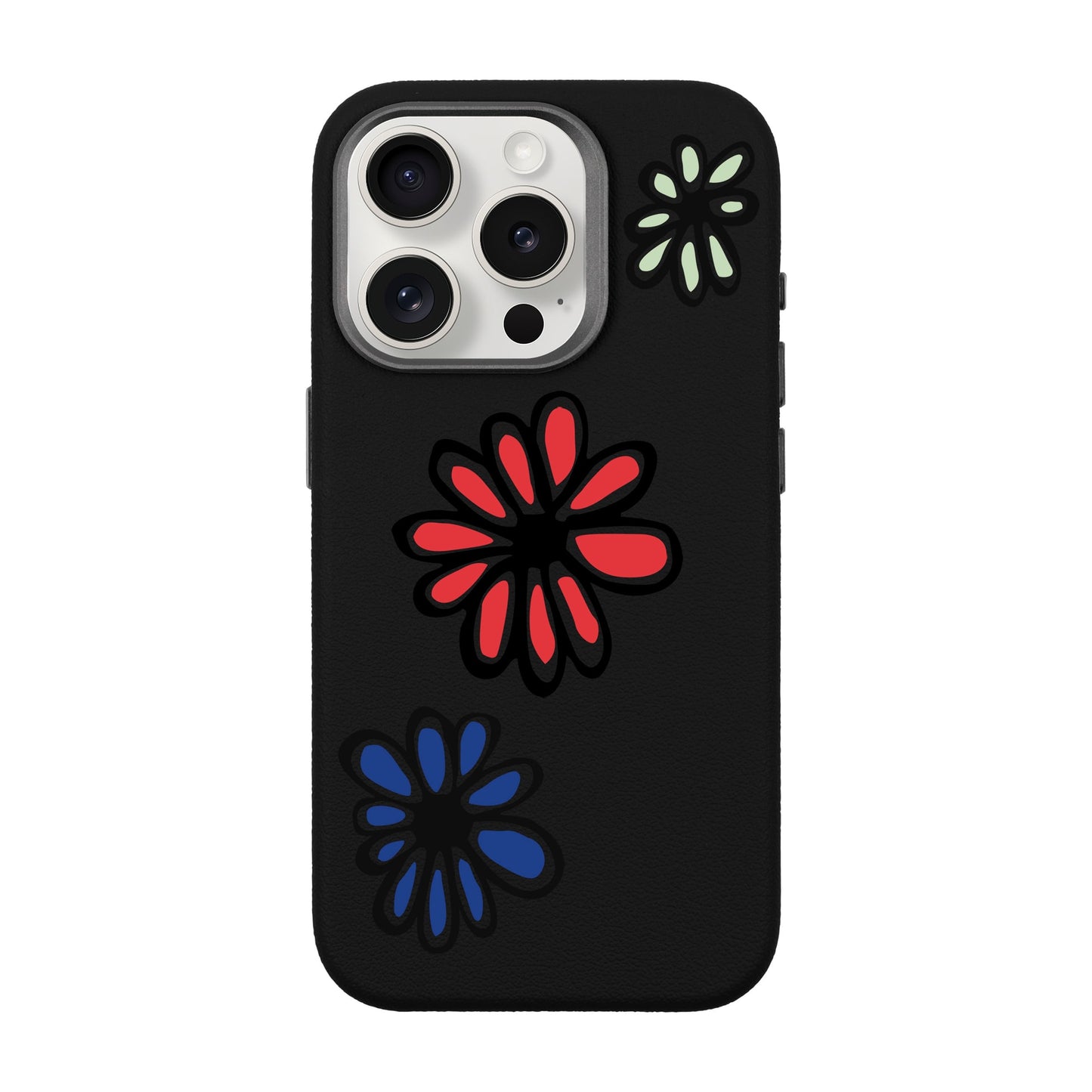FLORIST-iPhone 15 Pro Leather Premium Kılıf MagSafe Özellikli