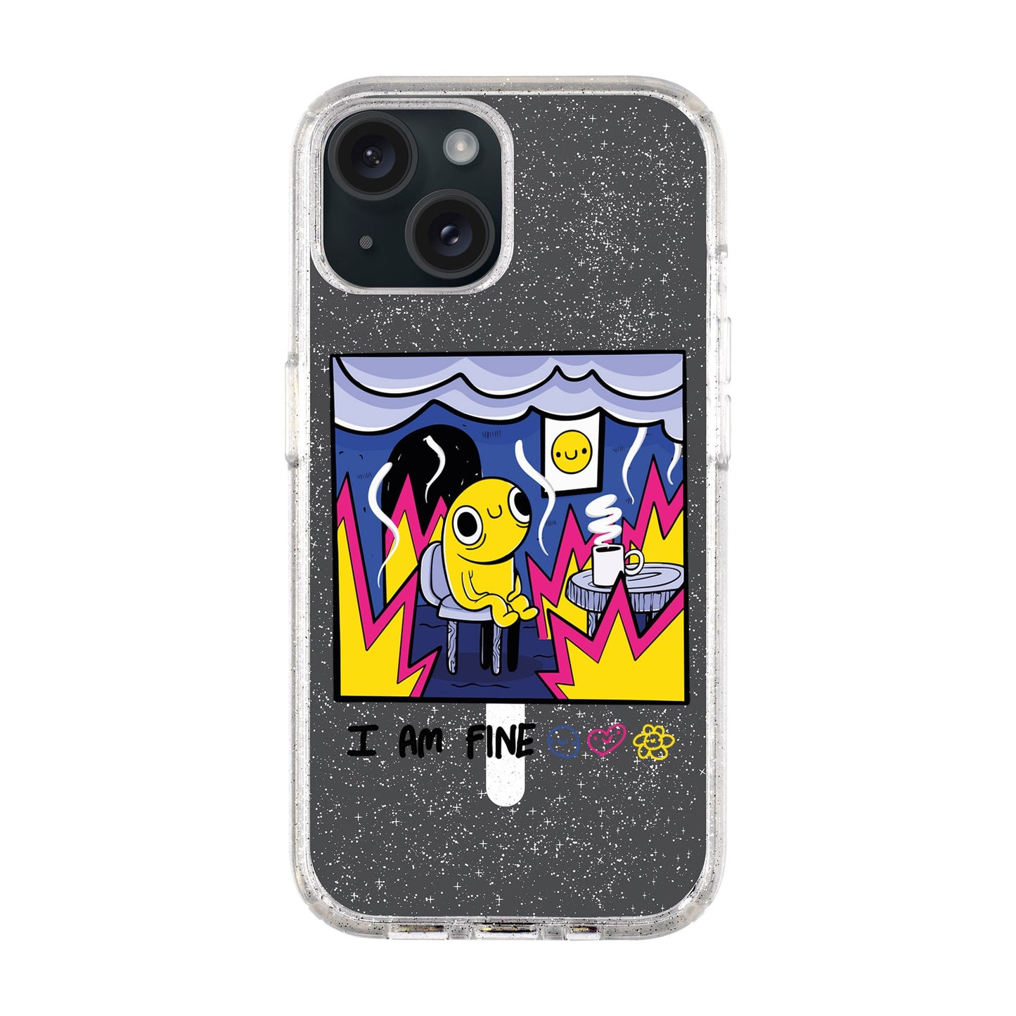 I AM FINE-iPhone 14 Plus Shiny Kılıf MagSafe Özellikli