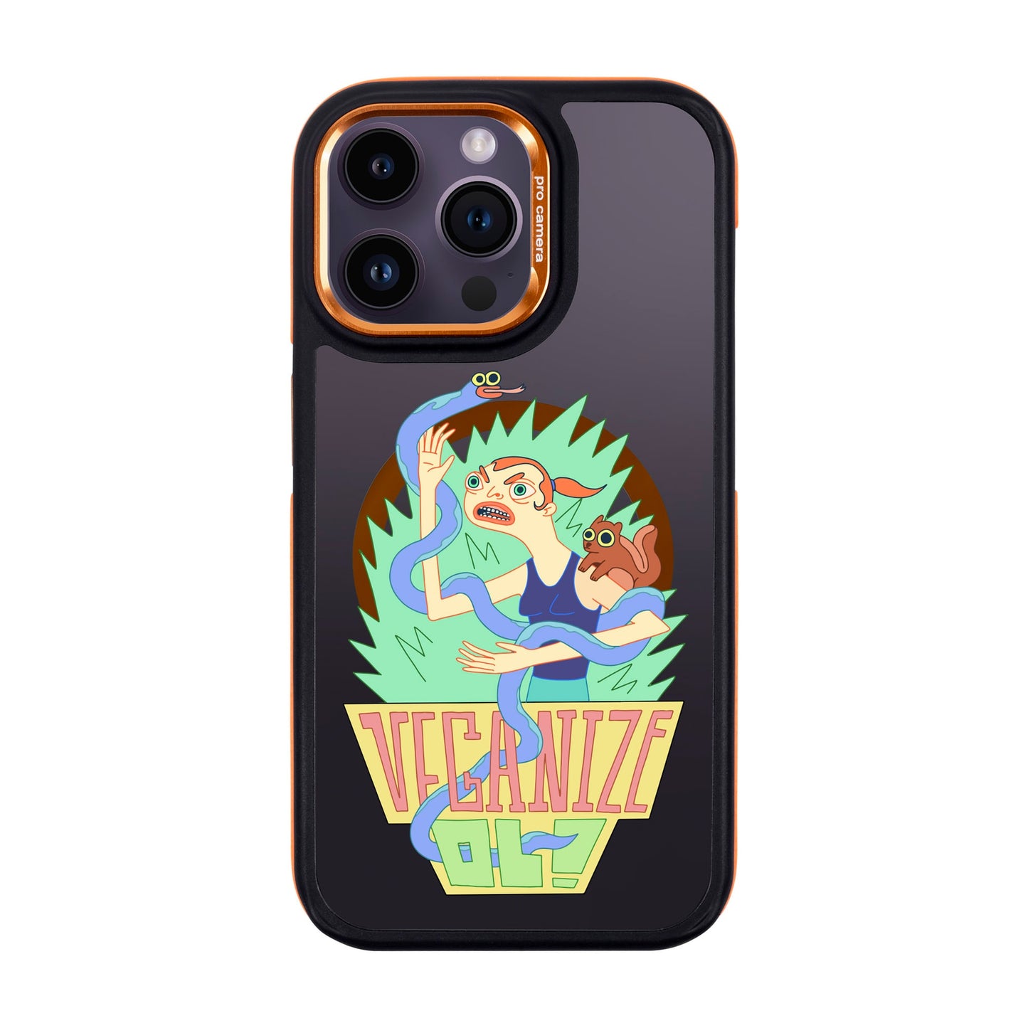 VEGANİZE-iPhone 14 Pro Max Dark Kılıf MagSafe Özellikli