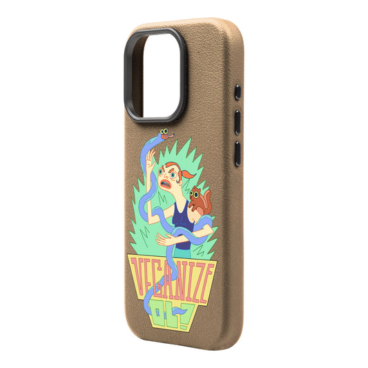 VEGANİZE-Leather Premium Kılıf MagSafe Özellikli - iPhone 16 Pro Max