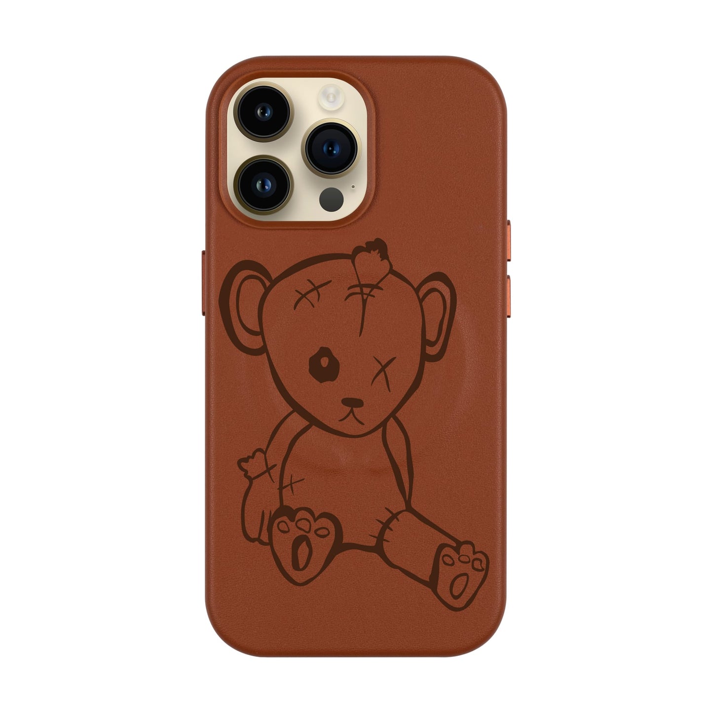 BABY BEAR-iPhone 14 Pro Max Leather Kılıf MagSafe Özellikli