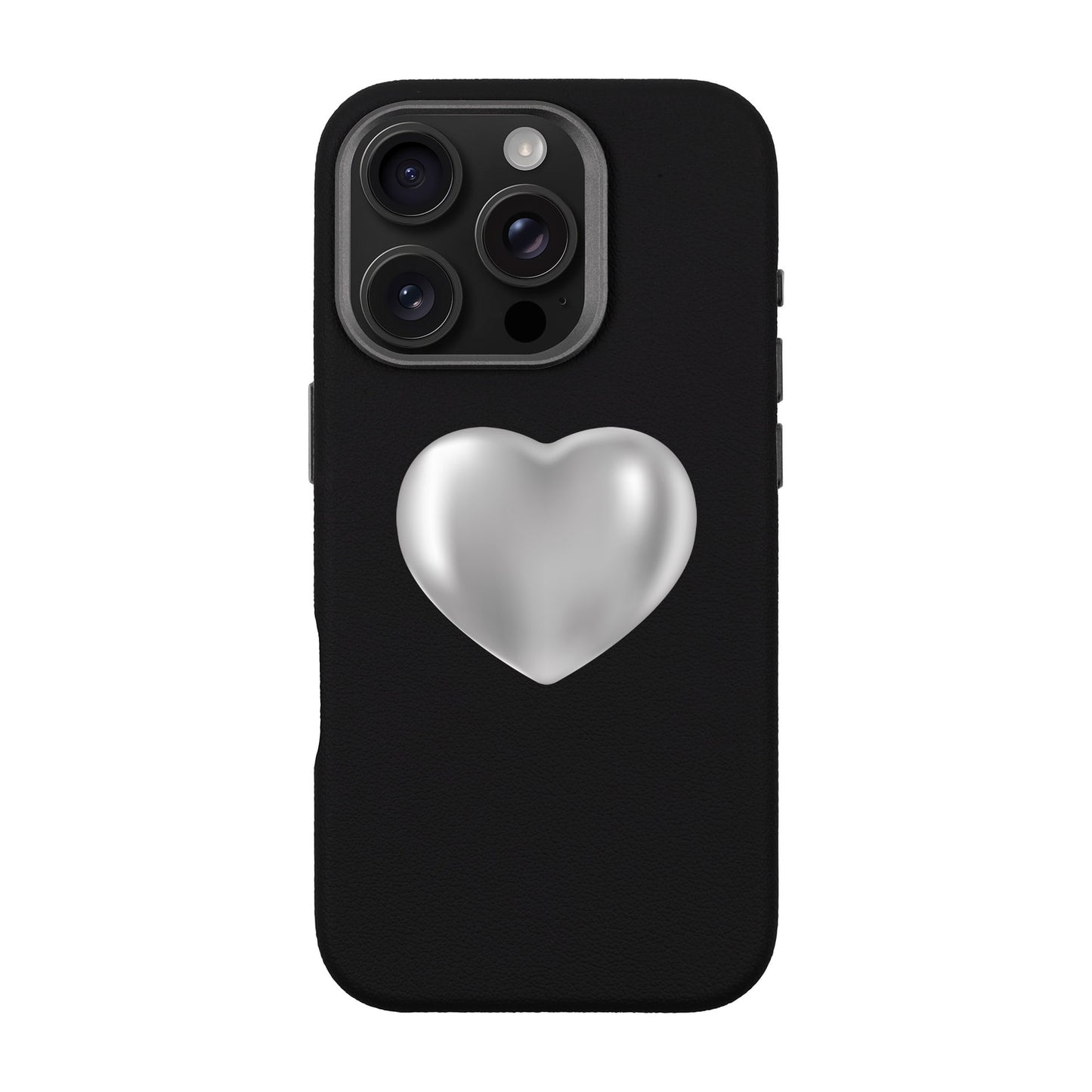 SILVER HEART-iPhone 16 Pro Leather Premium Kılıf MagSafe Özellikli
