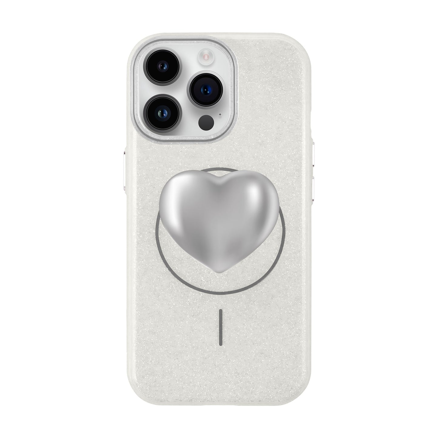 SILVER HEART-iPhone 14 Pro Max Radiant Kılıf MagSafe Özellikli