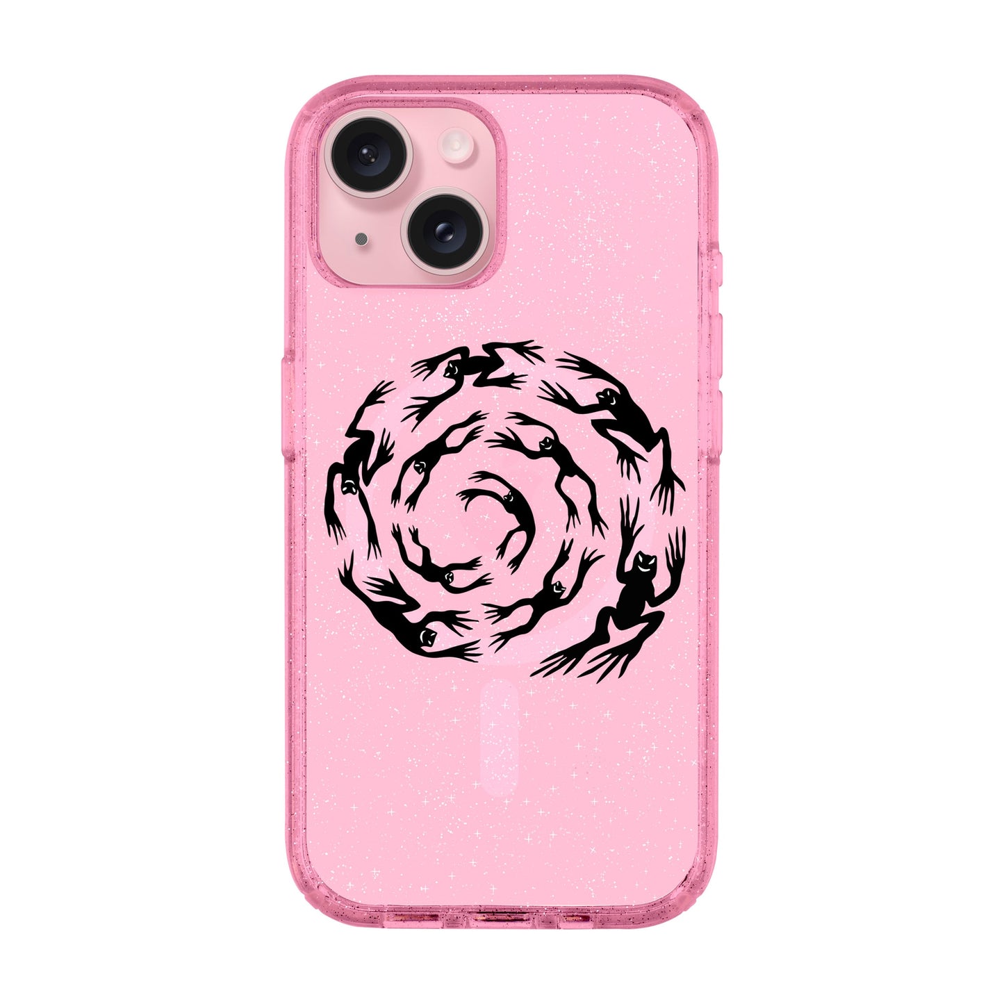 SWIRLING FROGS-iPhone 15 Plus Shiny Kılıf MagSafe Özellikli