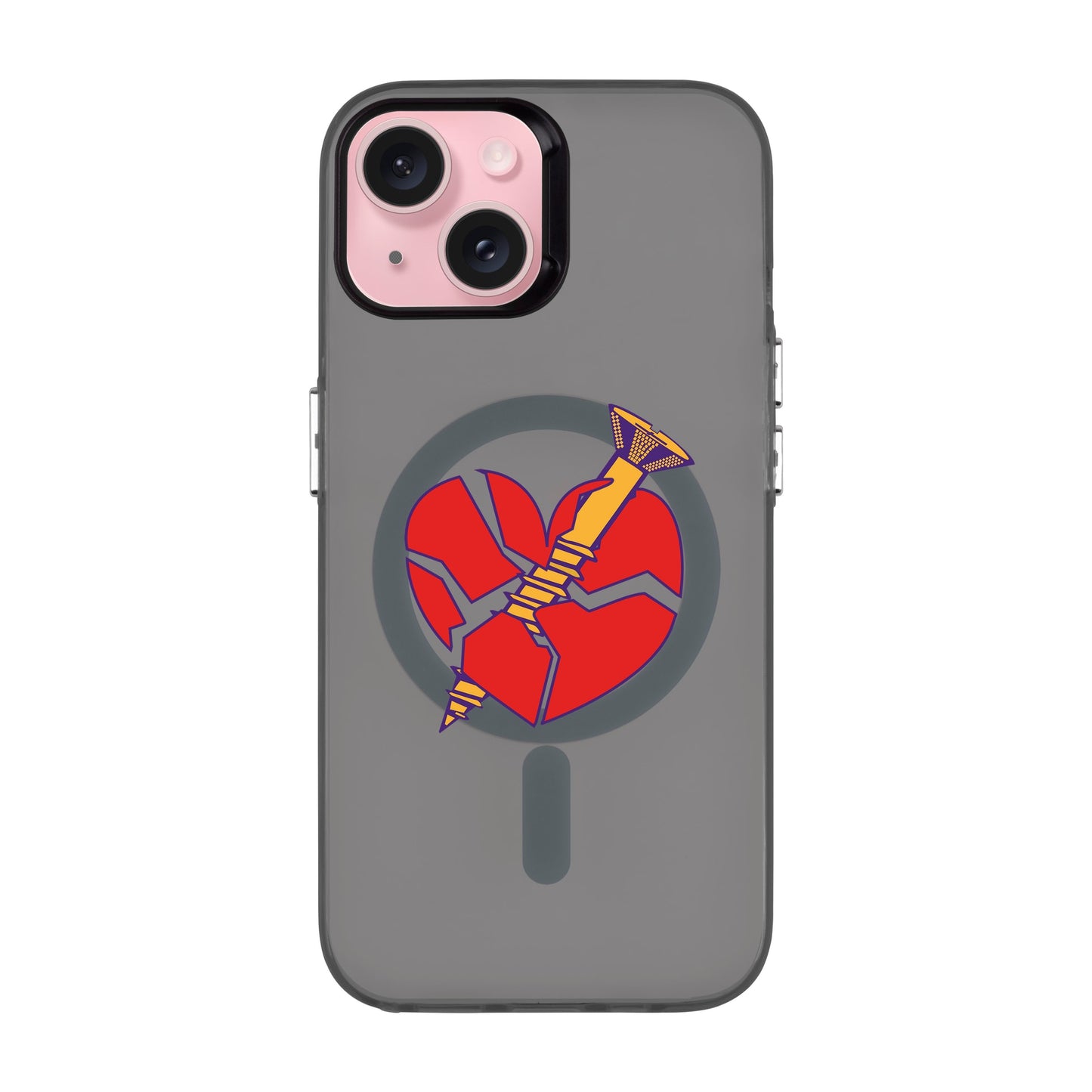 BROKEN HEART-iPhone 15 Hold Kılıf MagSafe Özellikli