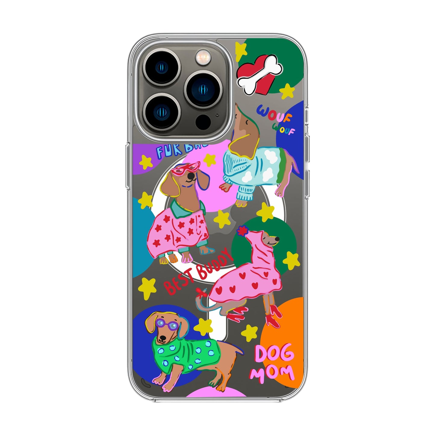 DOG MOM-iPhone 13 Pro Max Solid Kılıf MagSafe Özellikli