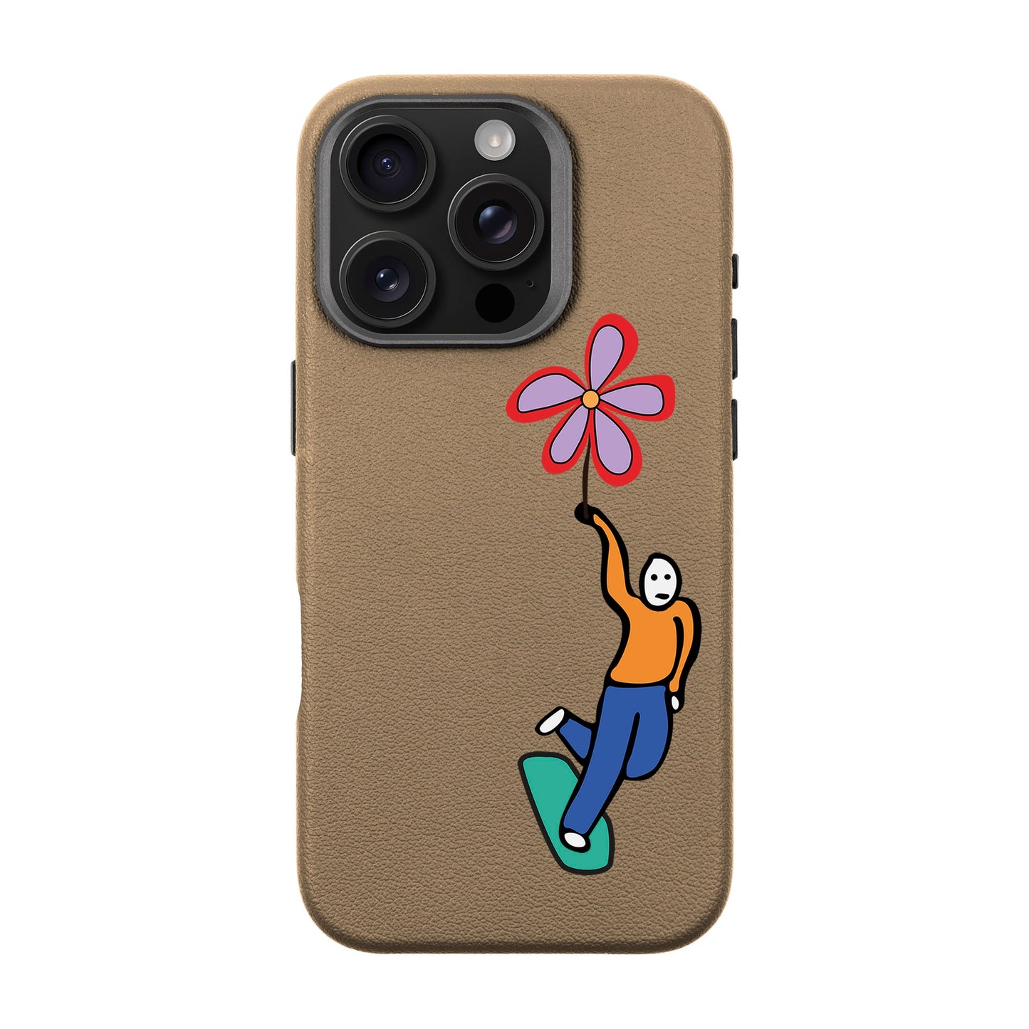 SKATEBOARDER-iPhone 16 Pro Leather Premium Kılıf MagSafe Özellikli