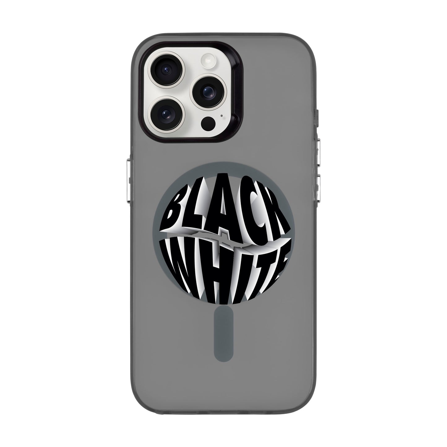 BLACK WHITE-iPhone 15 Pro Max Hold Kılıf MagSafe Özellikli