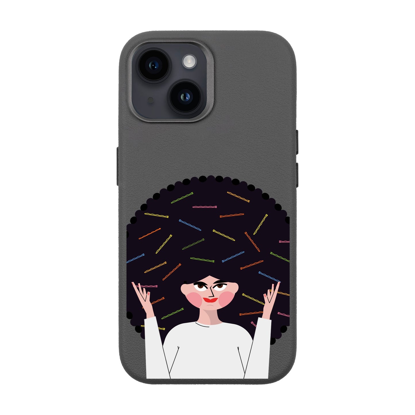 TANGLES OF HAPPINESS-iPhone 13 Leather Premium Kılıf MagSafe Özellikli