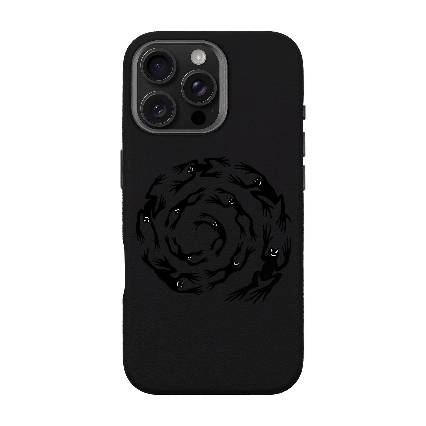 SWIRLING FROGS-iPhone 16 Pro Max Leather Premium Kılıf MagSafe Özellikli