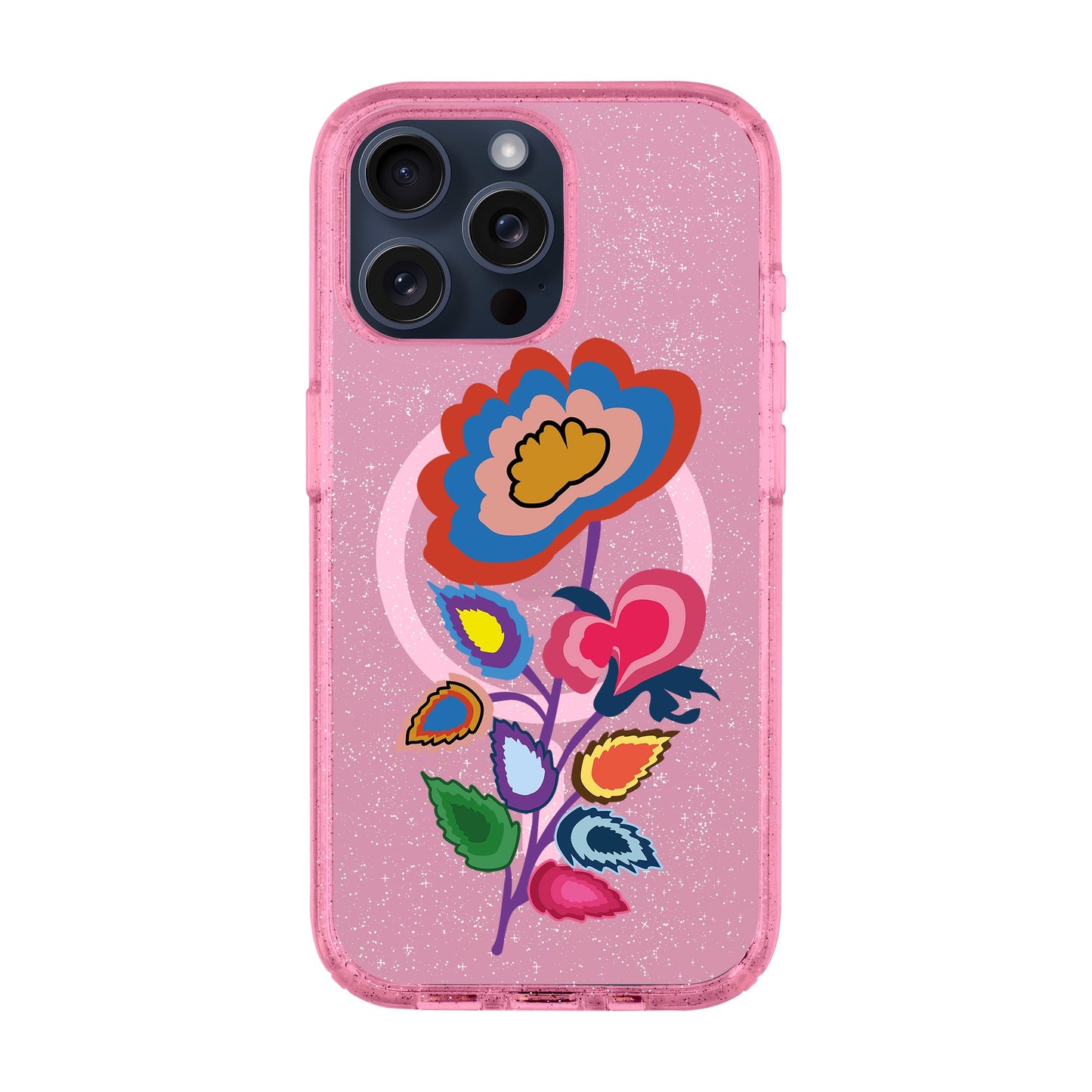 KNITTED FLOWER-iPhone 15 Pro Max Shiny Kılıf MagSafe Özellikli