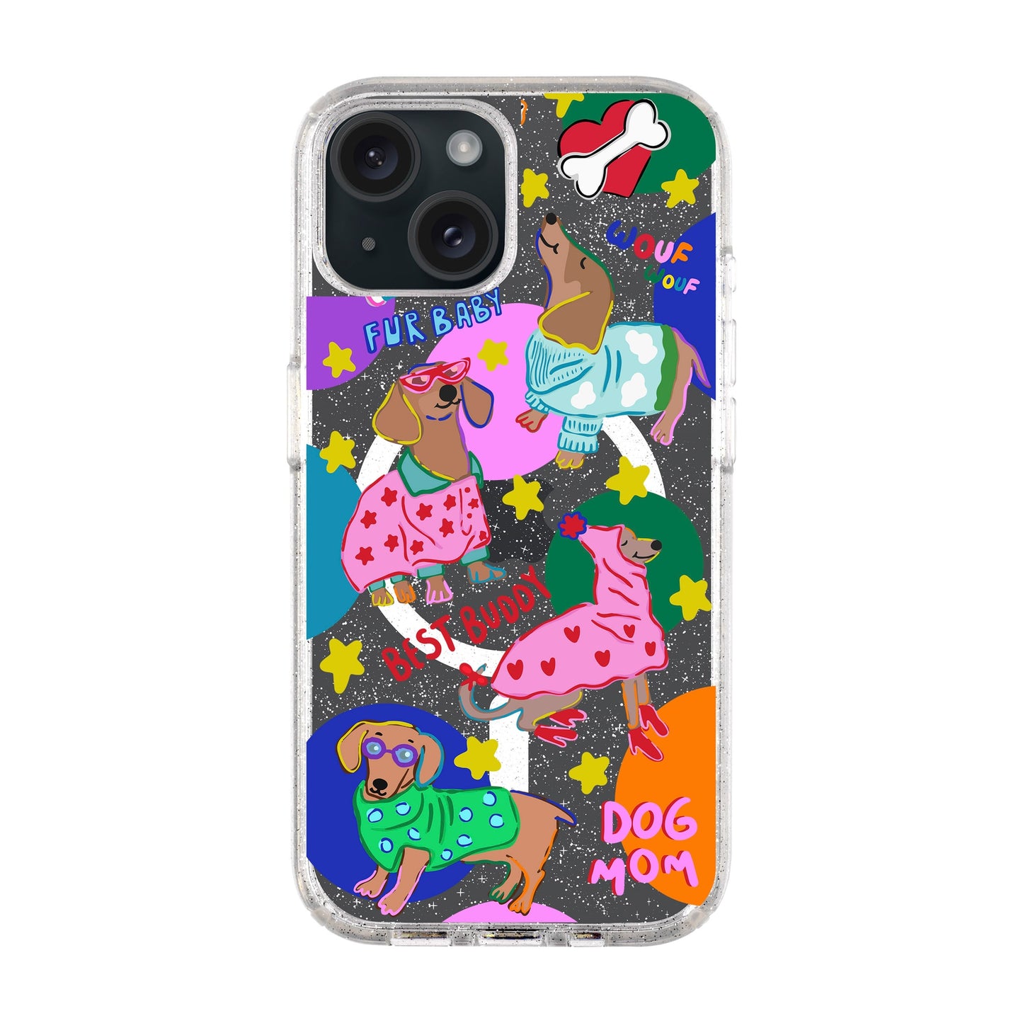 DOG MOM-iPhone 14 Plus Shiny Kılıf MagSafe Özellikli