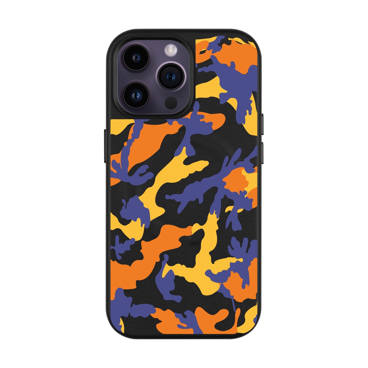 CAMOUFLAGE-iPhone 14 Pro Max Leather Kılıf MagSafe Özellikli