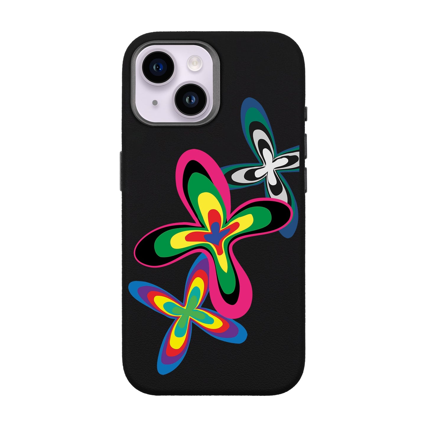 COLOR FLOWER-iPhone 13 Leather Premium Kılıf MagSafe Özellikli