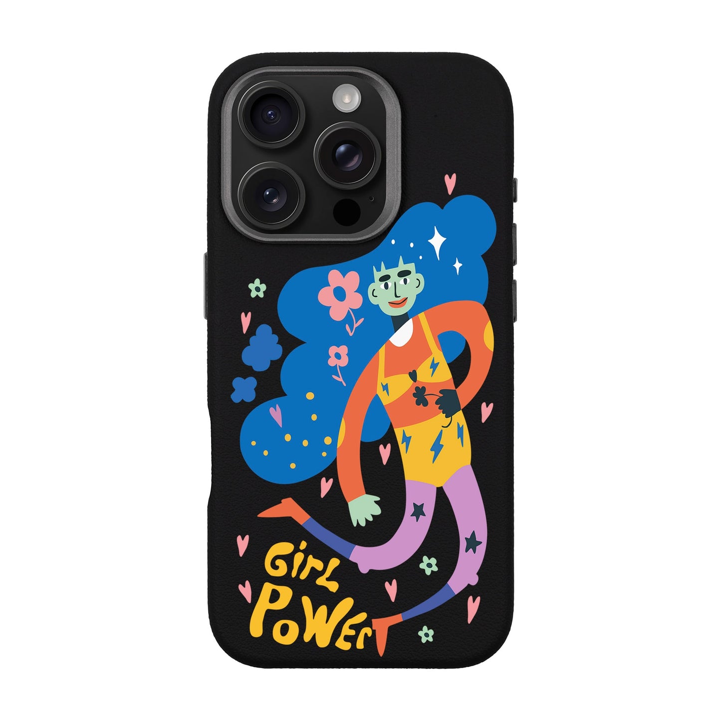 GIRL POWER-iPhone 16 Pro Leather Premium Kılıf MagSafe Özellikli