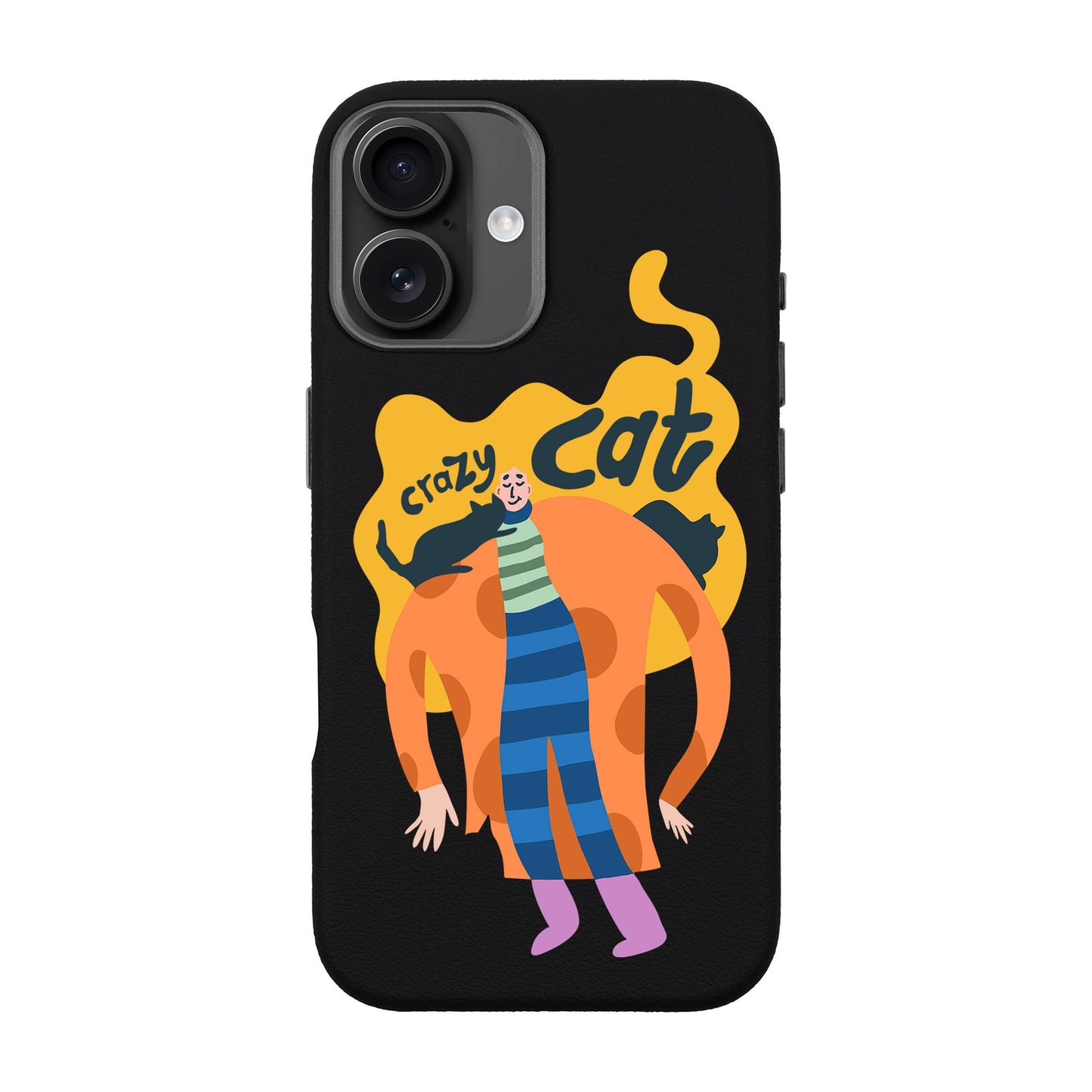 CRAZY CAT-iPhone 16 Plus Leather Premium Kılıf MagSafe Özellikli