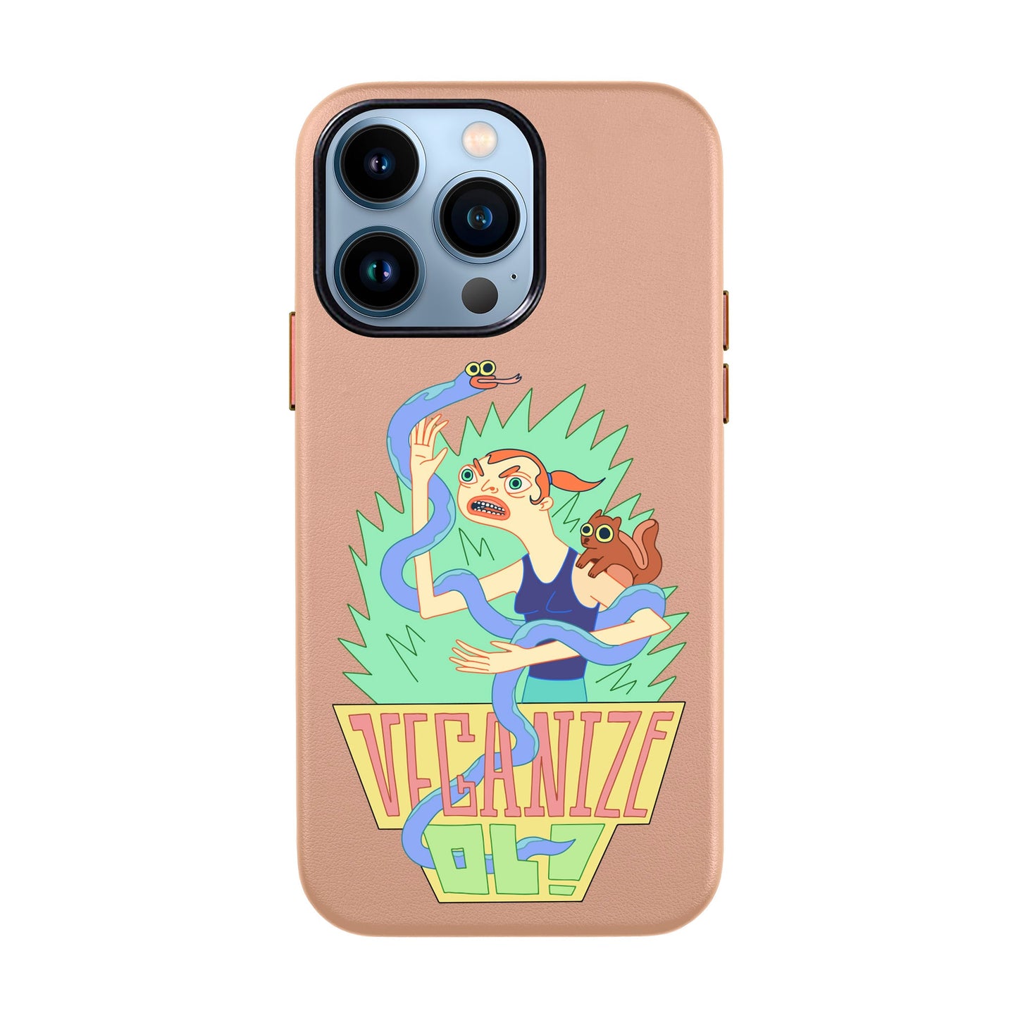 VEGANİZE-iPhone 13 Pro Max Leather Kılıf