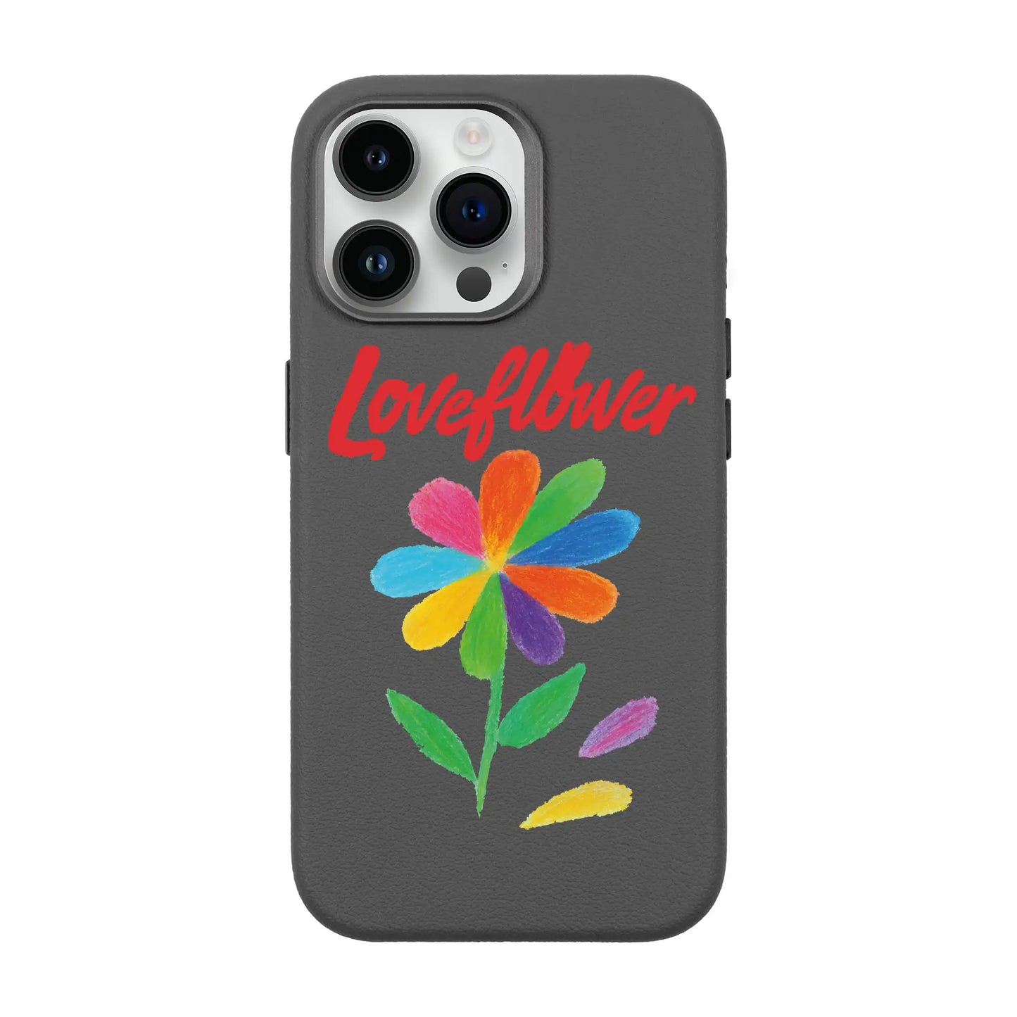 LOVE FLOWER-iPhone 14 Pro Max Leather Premium Kılıf MagSafe Özellikli
