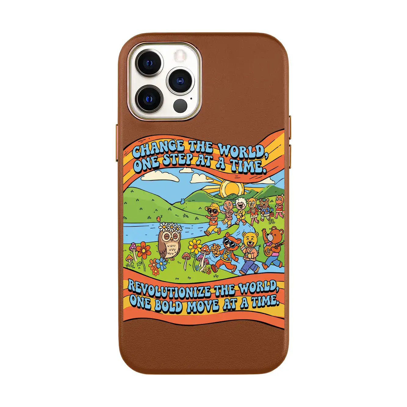 CHANGE THE WORLD-iPhone 7 Plus / 8 Plus Leather Kılıf