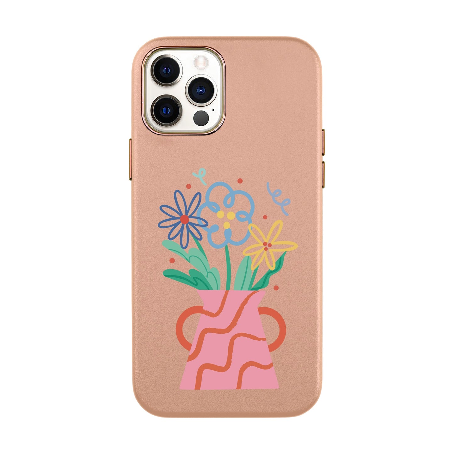 PINK VASE-iPhone XR Leather Kılıf