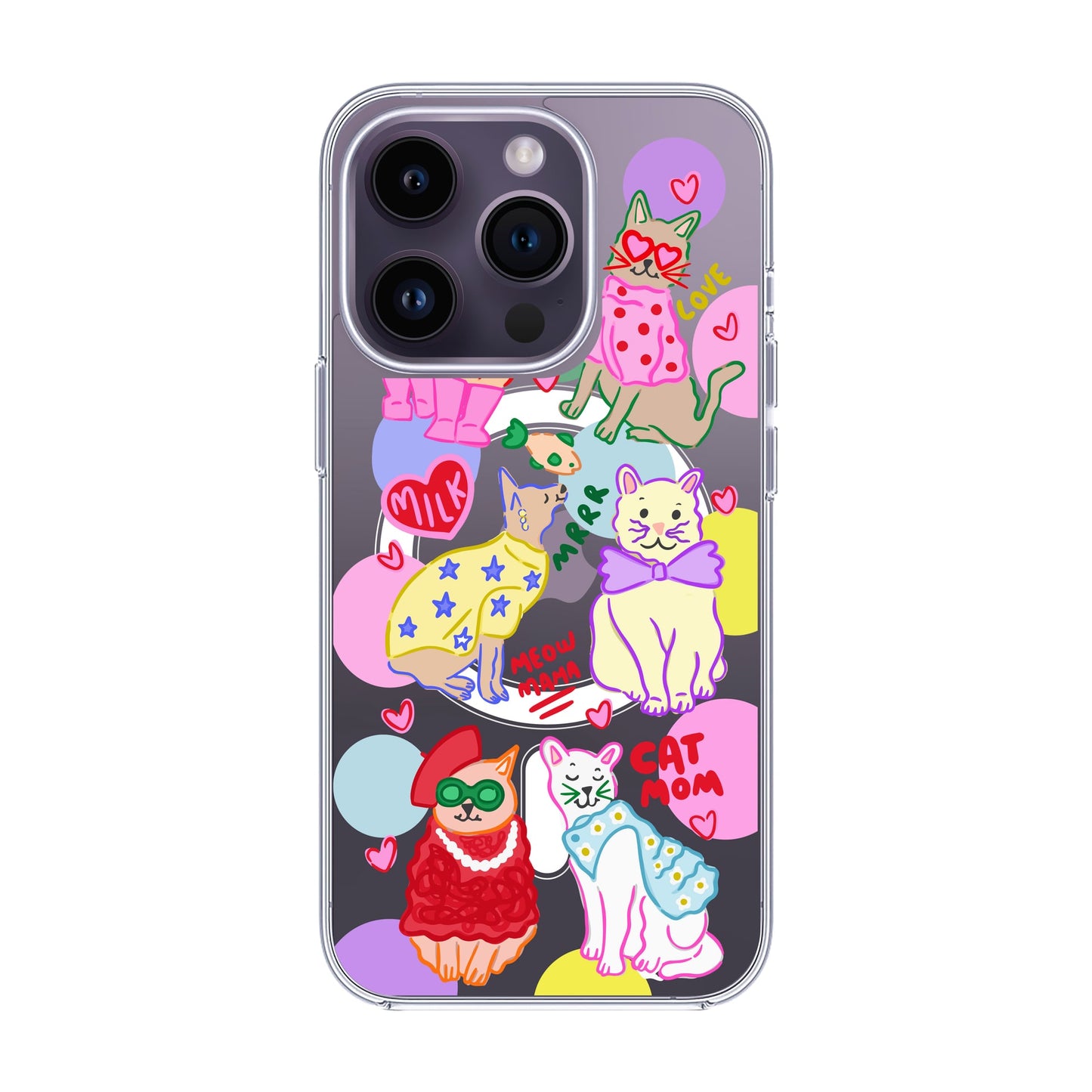 CAT MOM-iPhone 14 Pro Solid Kılıf MagSafe Özellikli