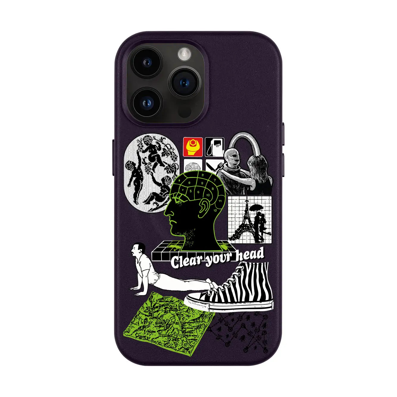 CLEAR YOUR HEAD-iPhone 14 Pro Max Leather Kılıf MagSafe Özellikli