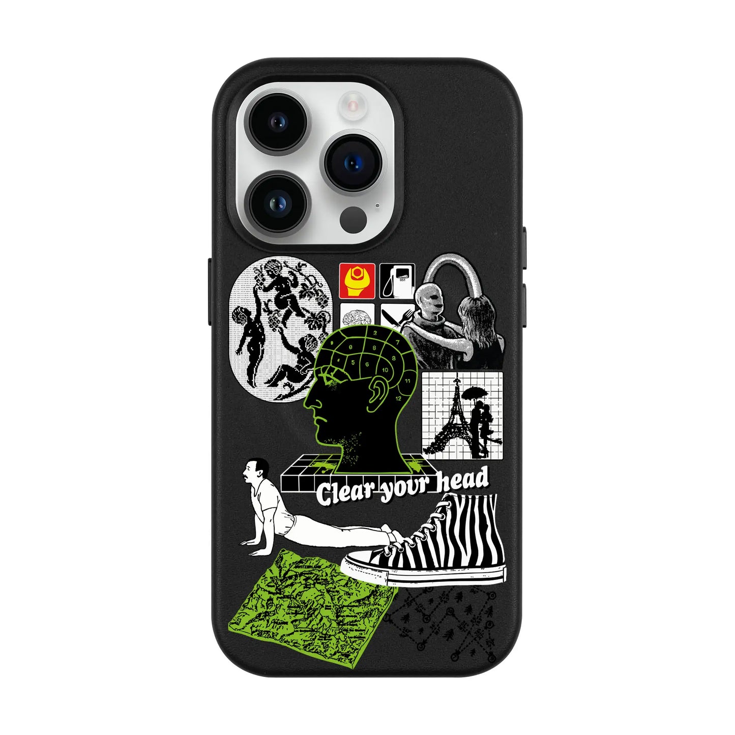 CLEAR YOUR HEAD-iPhone 14 Pro Leather Kılıf MagSafe Özellikli