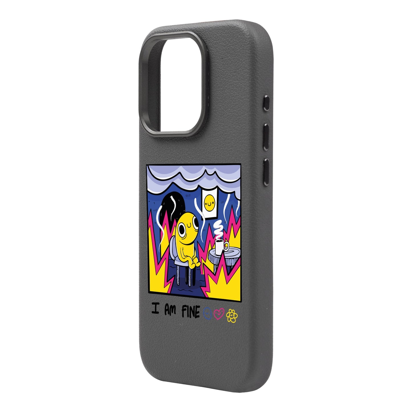 I AM FINE-iPhone 16 Leather Premium Kılıf MagSafe Özellikli