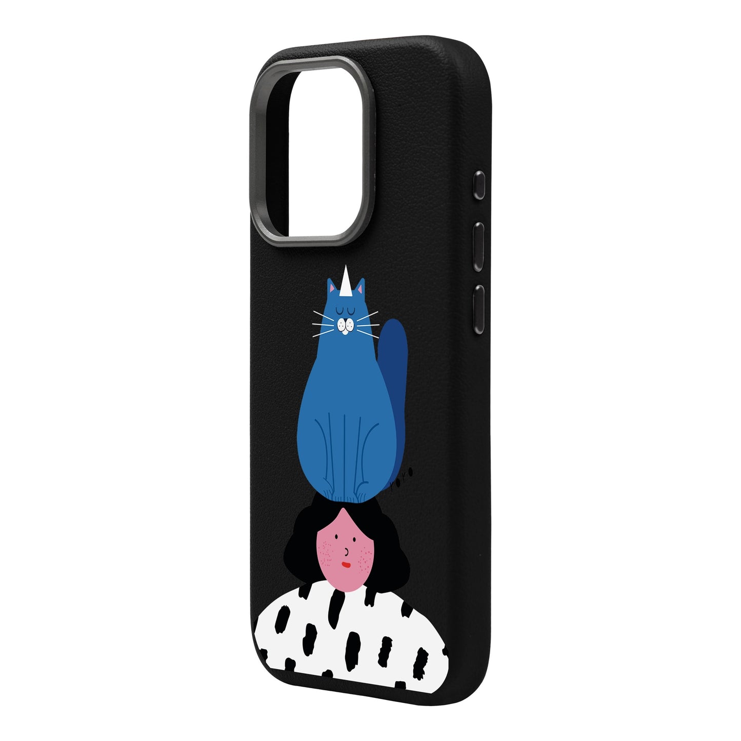 NAUGHTY CAT-iPhone 16 Pro Max Leather Premium Kılıf MagSafe Özellikli