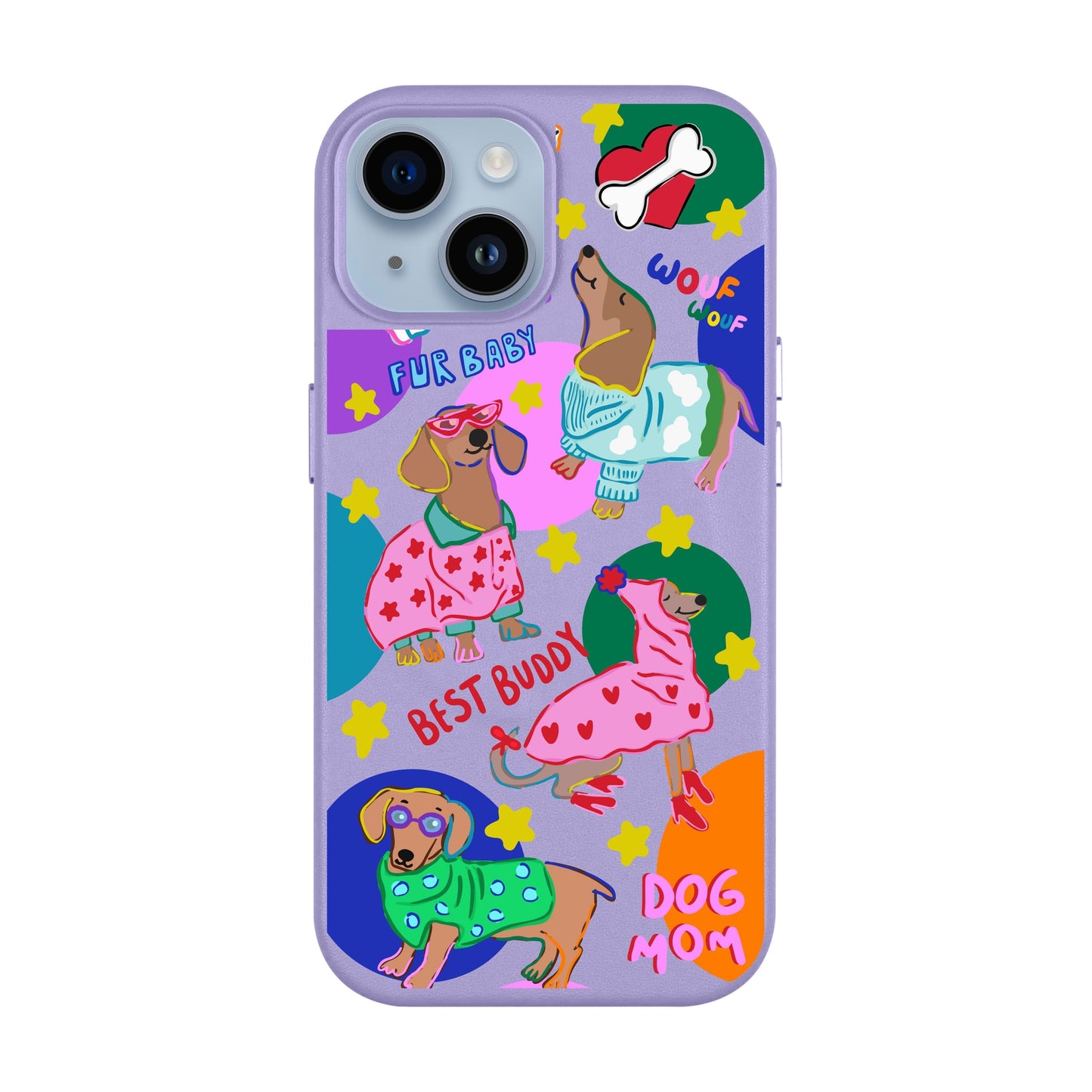 DOG MOM-iPhone 13 Leather Kılıf MagSafe Özellikli