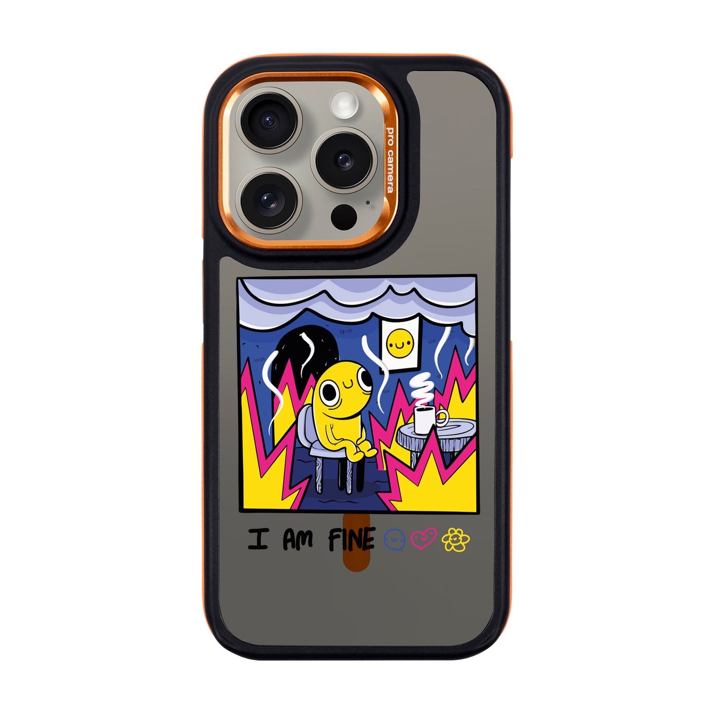 I AM FINE-iPhone 15 Pro Dark Kılıf MagSafe Özellikli